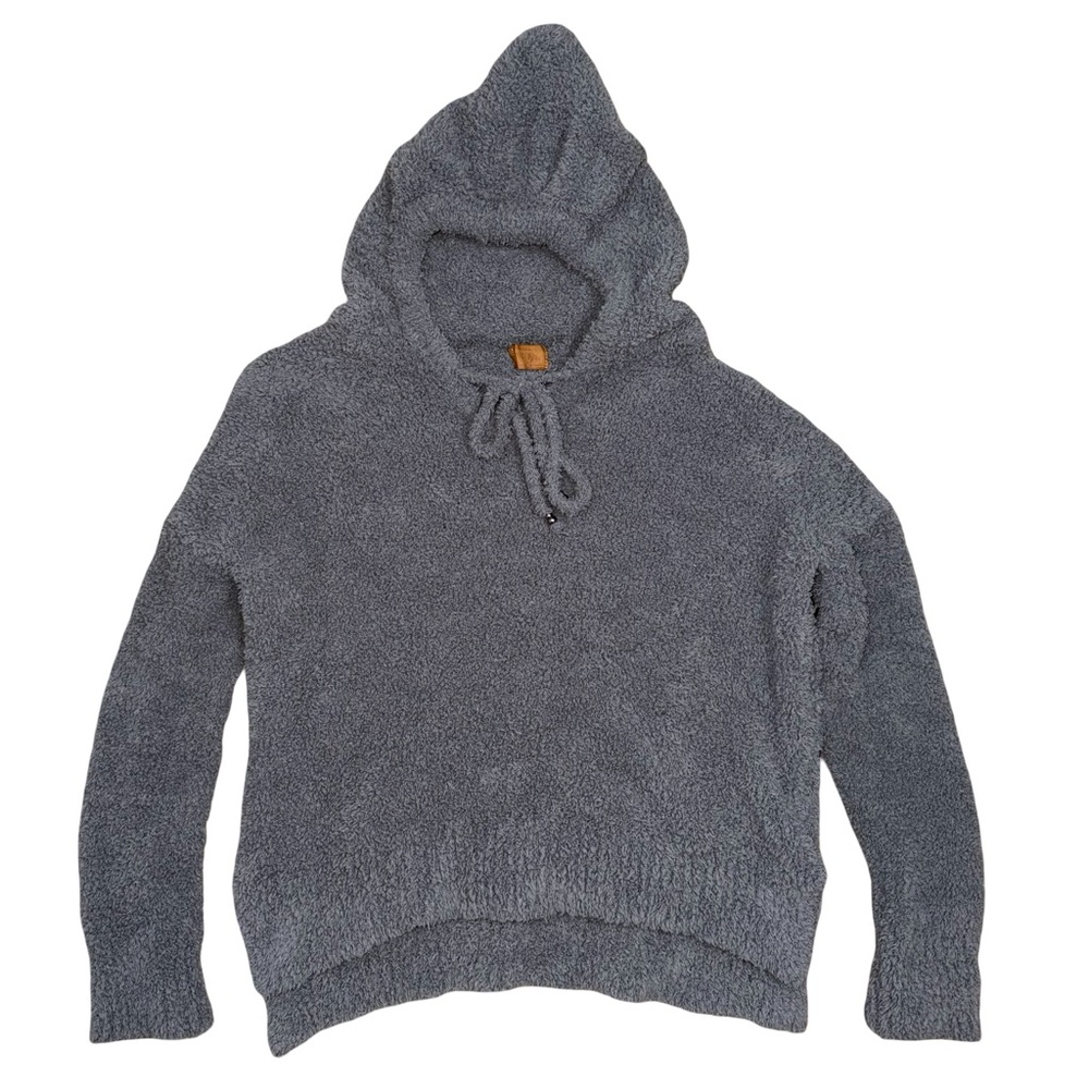 POL teddy fuzzy grey hoodie with‎ drawstrings. Size M